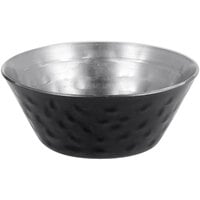 American Metalcraft 1.5 oz. Round Hammered Black Stainless Steel Sauce Cup HAMSCB3