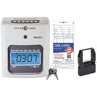 Pyramid Time Systems 3800 White Auto-Totaling Time Clock