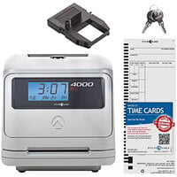 Pyramid Time Systems 4000 Light Gray Auto-Totaling Time Clock