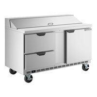 Beverage-Air SPED60HC-16-2 60" 1 Door 2 Drawer Refrigerated Sandwich Prep Table