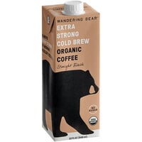 Wandering Bear Organic Straight Black Cold Brew Coffee 32 fl. oz. - 6/Case