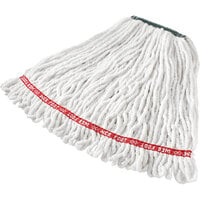 Rubbermaid Web Foot FGA21206WH00 20 oz. White Blend Shrinkless Looped End Wet Mop Head with 1" Headband