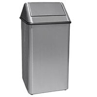 Witt Industries 1511HTSS 36 Gallon Stainless Steel Decorative Waste Receptacle with Swing Top Lid