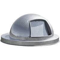 Witt Industries M3601-DTL-SLV Silver Steel Push Door Dome Top Lid for Oakley Series 36 Gallon Decorative Waste Receptacle