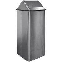 Witt Industries 1411HTSS 21 Gallon Stainless Steel Decorative Waste Receptacle with Swing Top Lid