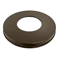 Witt Industries M3601-FTL-BN Brown Steel Flat Top Lid for Oakley Series 36 Gallon Outdoor Decorative Waste Receptacle