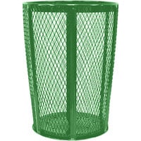 Witt Industries EXP-52GN 48 Gallon Green Steel Mesh Round Outdoor Trash Receptacle