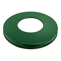 Witt Industries M3601-FTL-GN Green Steel Flat Top Lid for Oakley Series 36 Gallon Outdoor Decorative Waste Receptacle