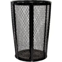 Witt Industries EXP-52BK 48 Gallon Black Steel Mesh Round Outdoor Trash Receptacle