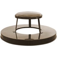 Witt Industries M3601-RCL-BN Brown Steel Rain Cap Lid for Oakley Series 36 Gallon Decorative Waste Receptacle