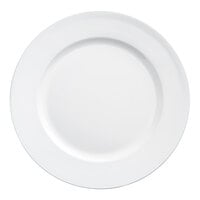 Choice 13" Round White Smooth Rim Plastic Charger Plate - 12/Case
