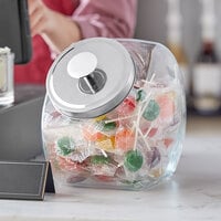 Choice 1 Gallon Glass Penny Candy Jar with Chrome Lid