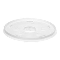 Dart 32SL1 32 oz. Translucent Flat Lid with Straw Slot - 100/Case