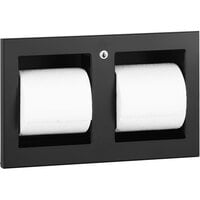 Bobrick B-35884.MLBK TrimLineSeries Recessed Black Stainless Steel Double Toilet Tissue Dispenser