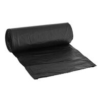 Lavex 40-45 Gallon 22 Micron 40" x 48" High Density Janitorial Black Can Liner / Trash Bag - 150/Case