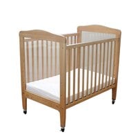 L.A. Baby WC-510A-N 24 inch x 38 inch Compact Wooden Window Crib with 3 inch Fire Retardant Mattress