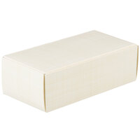 5 1/2" x 2 3/4" x 1 3/4" 1-Piece 1/2 lb. Gold Linen Candy Box   - 250/Case