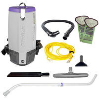 ProTeam 107305 Super Coach Pro 10 Qt. Backpack Vacuum with 107099 Xover Performance Telescoping Wand Kit - 120V
