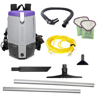 ProTeam 107343 Super Coach Pro 6 Qt. Backpack Vacuum with 106820 15 inch Sidewinder Carpet Kit - 120V