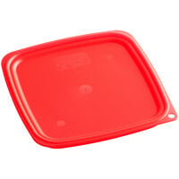 Cambro CamSquares® FreshPro 6 and 8 Qt. Red Square Polypropylene Food Storage Container Lid