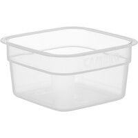 Cambro 6SFSP148 6 qt CamSquare Food Container – Natural White