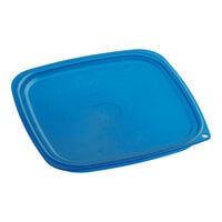 Cambro CamSquares® FreshPro 12, 18, and 22 Qt. Blue Square Polypropylene Food Storage Container Lid