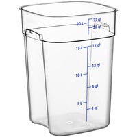 Cambro CamSquares® FreshPro 22 Qt. Clear Square Polycarbonate Food Storage Container