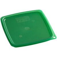 Cambro CamSquares® FreshPro 2 and 4 Qt. Green Square Polypropylene Food Storage Container Lid