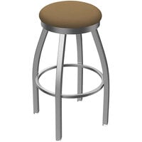 Holland Bar Stool Swivel Stainless Steel Outdoor Bar Stool with Breeze Champagne Seat