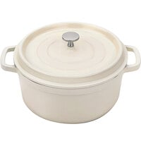 Heiss Induction Large Round Dutch Oven, 6-1/2 Qt, 11D x 4-1/2H, Cast  Aluminum w/Ceramic Coating, Gray w/Black Interior