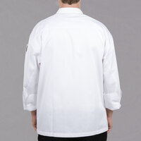 Chef Revival Silver Knife and Steel J002 Unisex White Customizable Long Sleeve Chef Jacket with Chef Logo Buttons - 5X