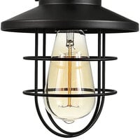 Globe Vintage Dark Bronze Wall Sconce with Removable Cage Shade - 120V, 60W