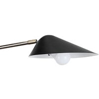 Globe Mid-Century Modern Matte Black / Antique Brass Plug-In or Hardwire Wall Sconce with LED Bulb - 120V, 60W