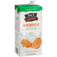 So Delicious Unsweetened Almond Milk 32 oz. - 6/Case