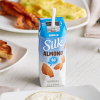Silk Vanilla Almond Milk 8 fl. oz. - 18/Case