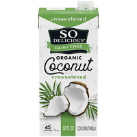 So Delicious Organic Unsweetened Coconut Milk 32 oz. - 12/Case