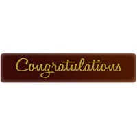 Chocolatree Congratulations Chocolate Decoration - 420/Case