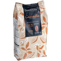 Valrhona Caramelia 36% Milk Chocolate Feve 6.6 lb. - 3/Case