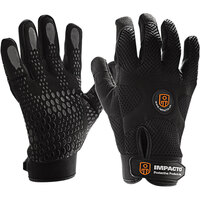 Impacto BG40840 Black Anti-Vibration Mechanic Air Gloves - Unisex Large