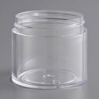 2 oz. Clear Thick Wall Plastic Jar - 392/Case