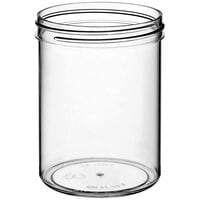 8 oz. Clear Regular Wall Polystyrene Jar - 350/Case