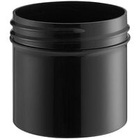 2 oz. Black Regular Wall Polypropylene Jar - 910/Case