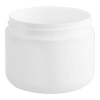 8 oz. White Double Wall Round Base Polypropylene Jar - 245/Case