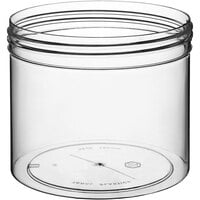 32 oz. Clear Regular Wall Polystyrene Jar - 115/Case