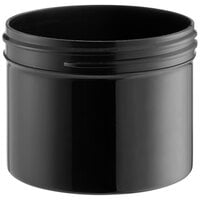 8 oz. Black Regular Wall Wide Mouth Polypropylene Jar - 287/Case