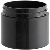2 oz. Black Thick Wall Plastic Jar - 392/Case