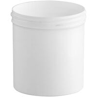 16 oz. White Regular Wall Plastic Jar - 205/Case