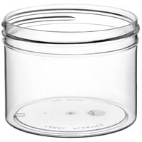 8 oz. Clear Regular Wall Wide Mouth Polystyrene Jar - 287/Case