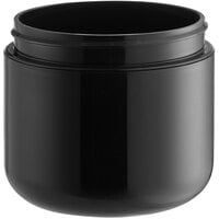 4 oz. Black Double Wall Round Base Polypropylene Jar - 360/Case