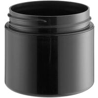 2 oz. Black Double Wall Straight Base Polypropylene Jar - 660/Case